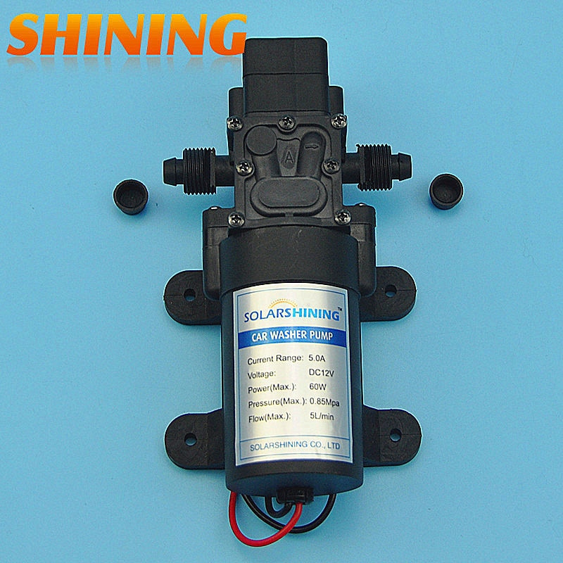 DC 12V 60W Micro High Pressure Diaphragm Pump, Car Washing, Metering Spraying Water Pump, Boat RV Pump