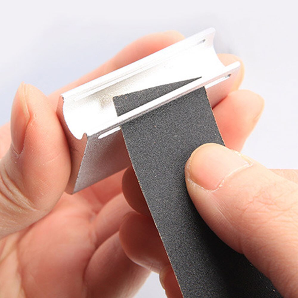 Ponceuse à bords coniques en aluminium, outil de brunissage du cuir, polissage multifonctionnel, projets d&#39;artisanat du cuir à bords propres