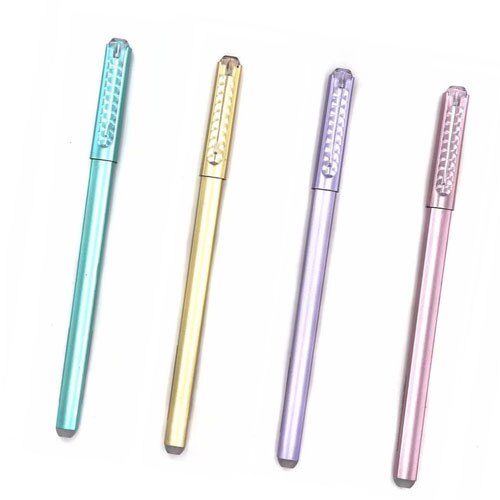 4Pcs/ Set 0.38mm Erasable Rod Gel pen Handle Blue / Black Ink Pen Rod for School Office Writing Supplies Kids Stationery: A 4pcs Mix black ink