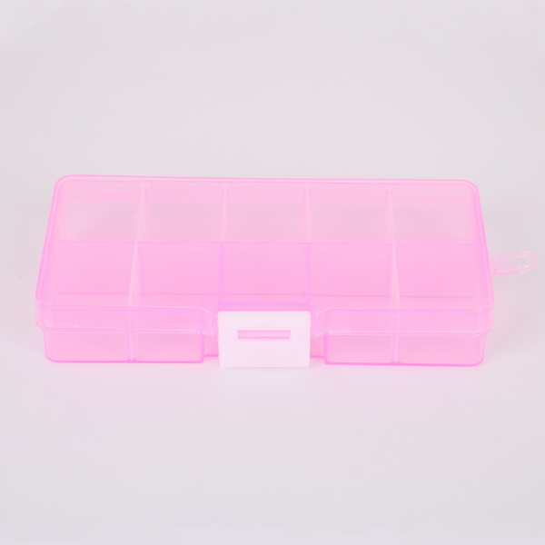 Transparante Plastic Opbergdoos Organizer Stickers Box Desktop Container Washi Tape Stickers Box Art Tool Case Briefpapier: Rood