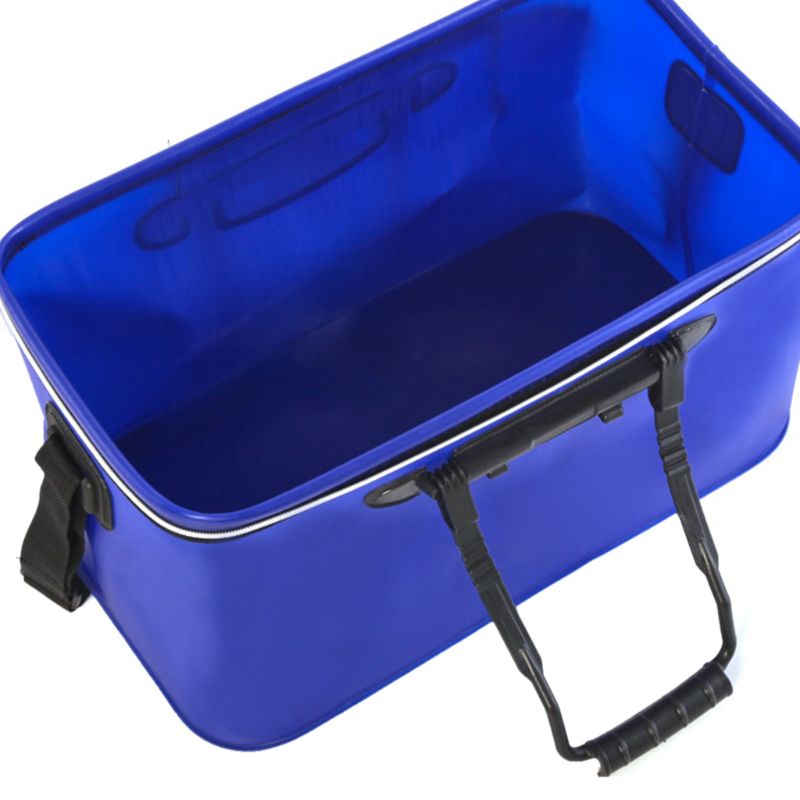 Live Fish Bucket Fishing Box EVA Outdoor Fishing Gear Large Portable with Handle Waterproof Folding Buckets W0YB