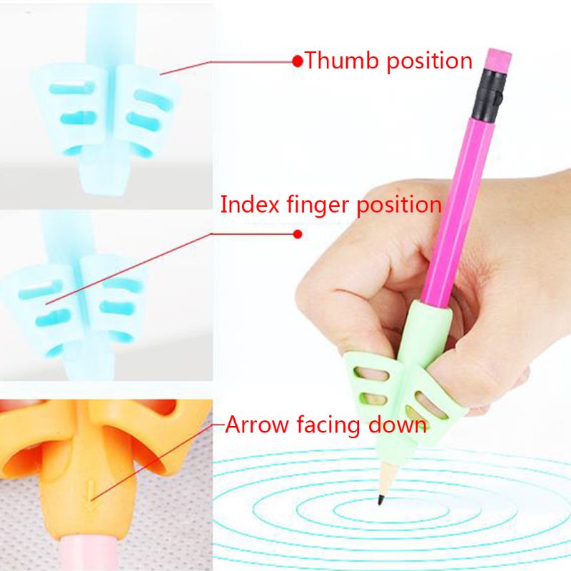 Pencil Grips - Children Pen Writing Aid Grip Set Posture Correction Tool for Ki R9JA