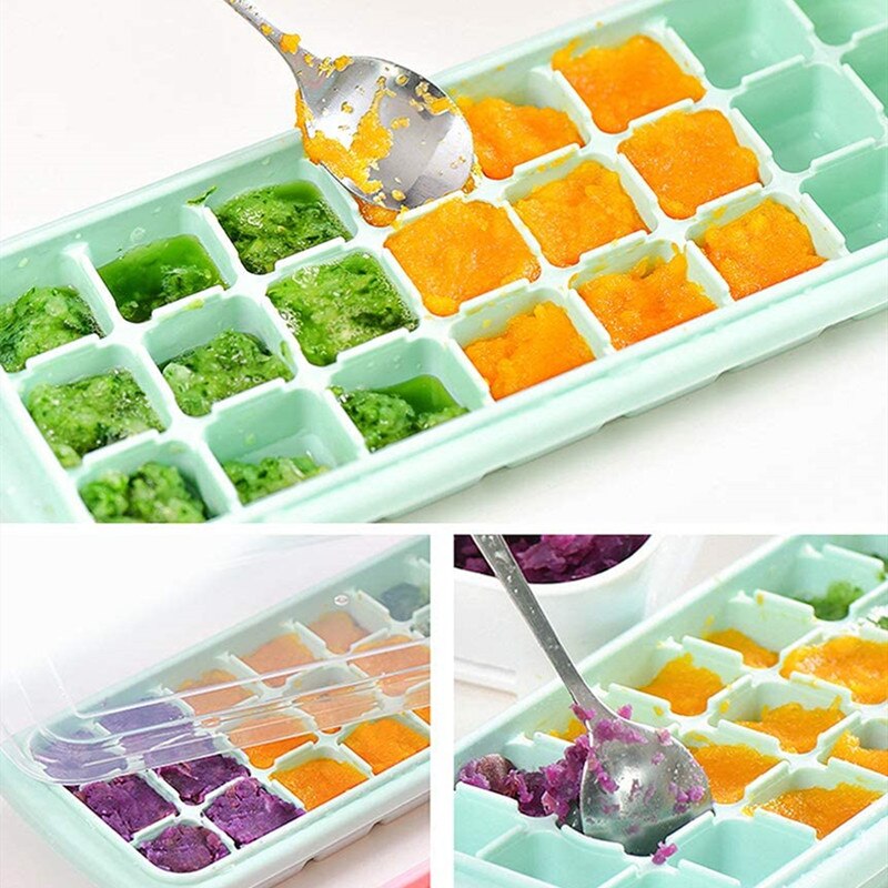 24 galler silikon isbitsbricka form glass gör form bröllop frukt choklad dessert dekoration gör-det-själv verktygsbricka med lock