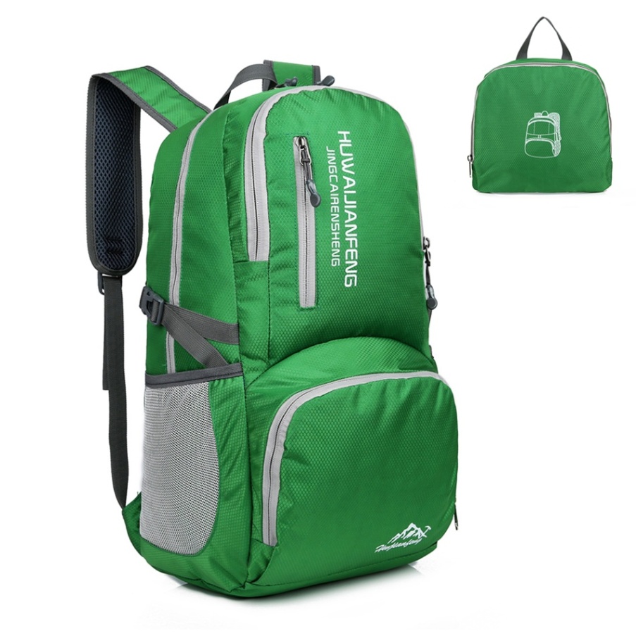 30L Lichtgewicht Opvouwbare Rugzak Waterdichte Outdoor Rugzak Nylon Vrouwen Mannen Fietsen Rugzak Reistas Wandelen Camping Dagrugzak: groene kleur