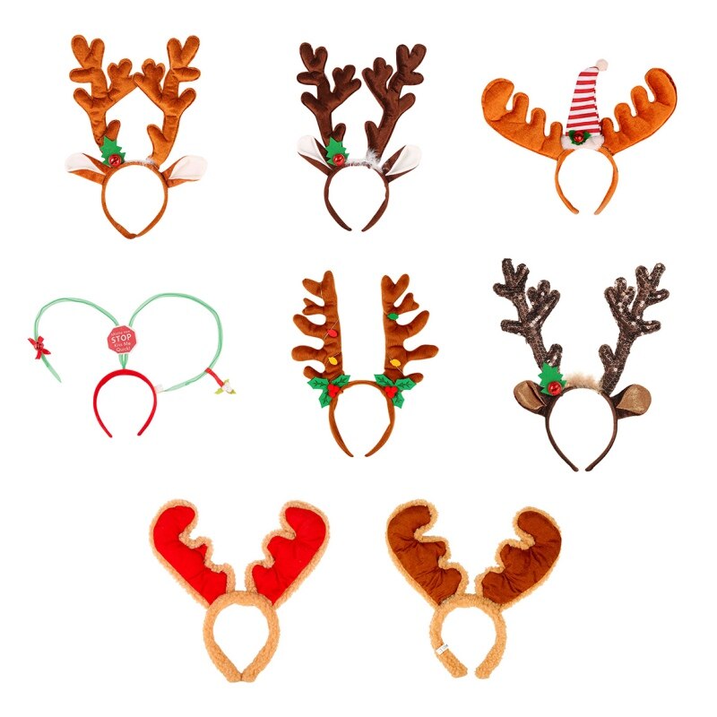 Elg hjorte horn pandebånd søde rensdyr gevirer hår bøjler accesorios navidad jul fest kostume forsyninger