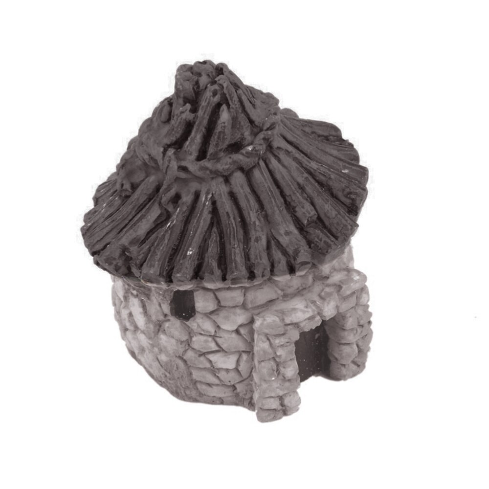 Aquarium Fish Tank Ornament Hars Rieten Huisje Mini Landschap Decoratie 4.3X2.5Cm Licht Paars