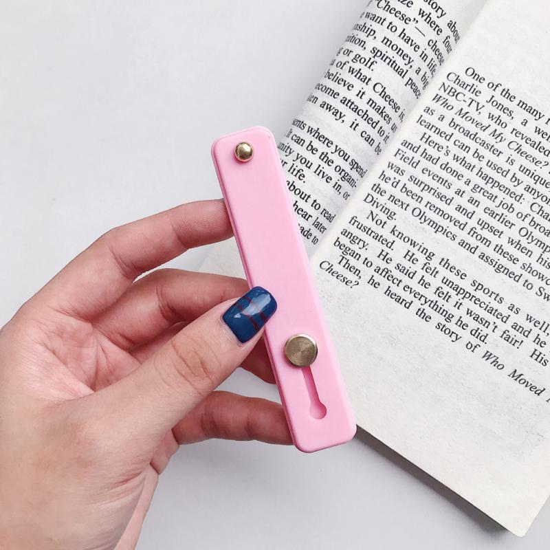 1PC Finger Ring Phone Holder Candy Plain Color Wrist Band Hand Band Finger Grip Push Pull Universal Mobile Phone Holder Stand: 14