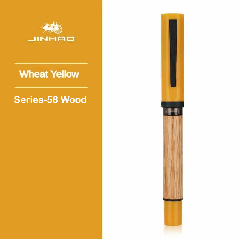 JINHAO 58 Wood / Scrimshaw Fountain Pen Student F EF Nib Ink Pen Calligraphy Pen Stationery School Office Supplies
