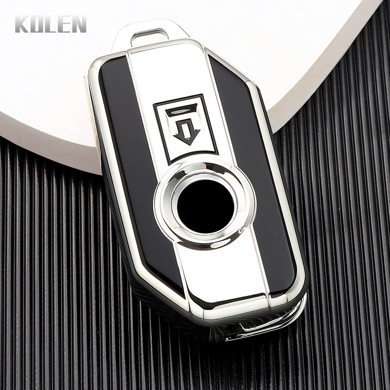 Tpu-flipnøkkeldeksel til bmw  r1250gs r1200gs c400gt f750gs f850gs k1600b k1600gt r1200rs r1200rt f900r f900xr motorsykkel: Svart