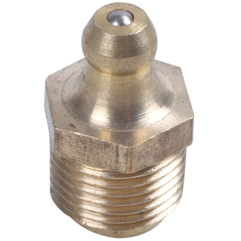 Brass Male Thread M12 Grease Nipple Assembly Nozzle Straight: Default Title