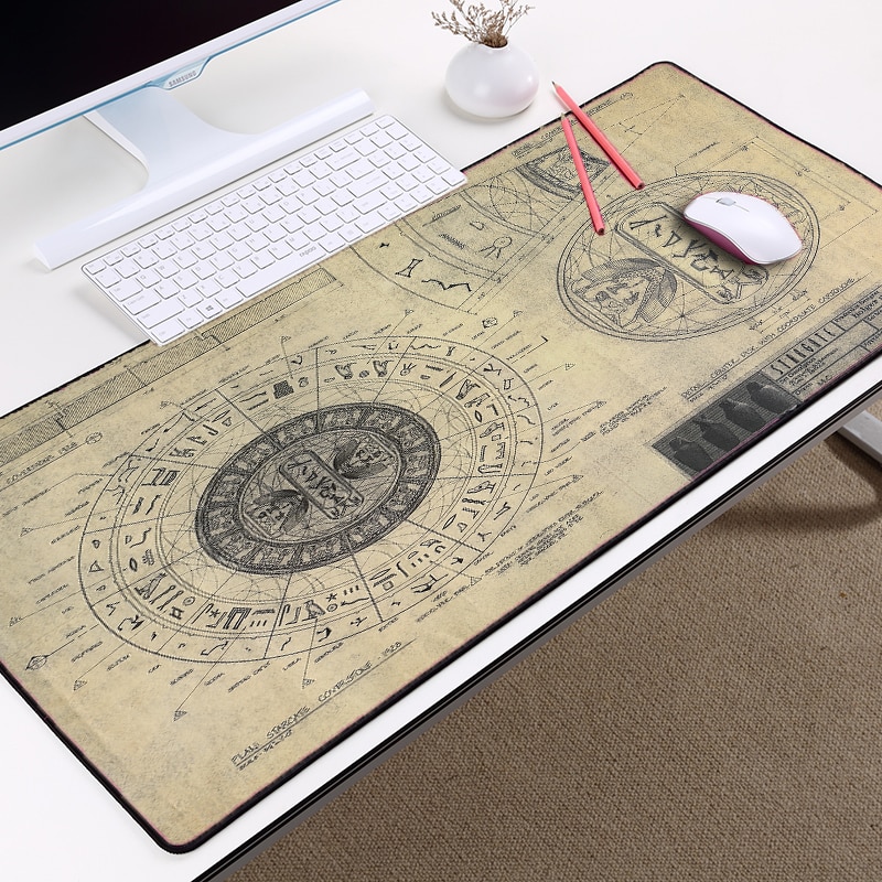 Mairuige STARGATE SG-1 dibujos de de estilo Mousepad ratones Mat Pad Overlock Borde de gran tamaño para decoración de escritorio