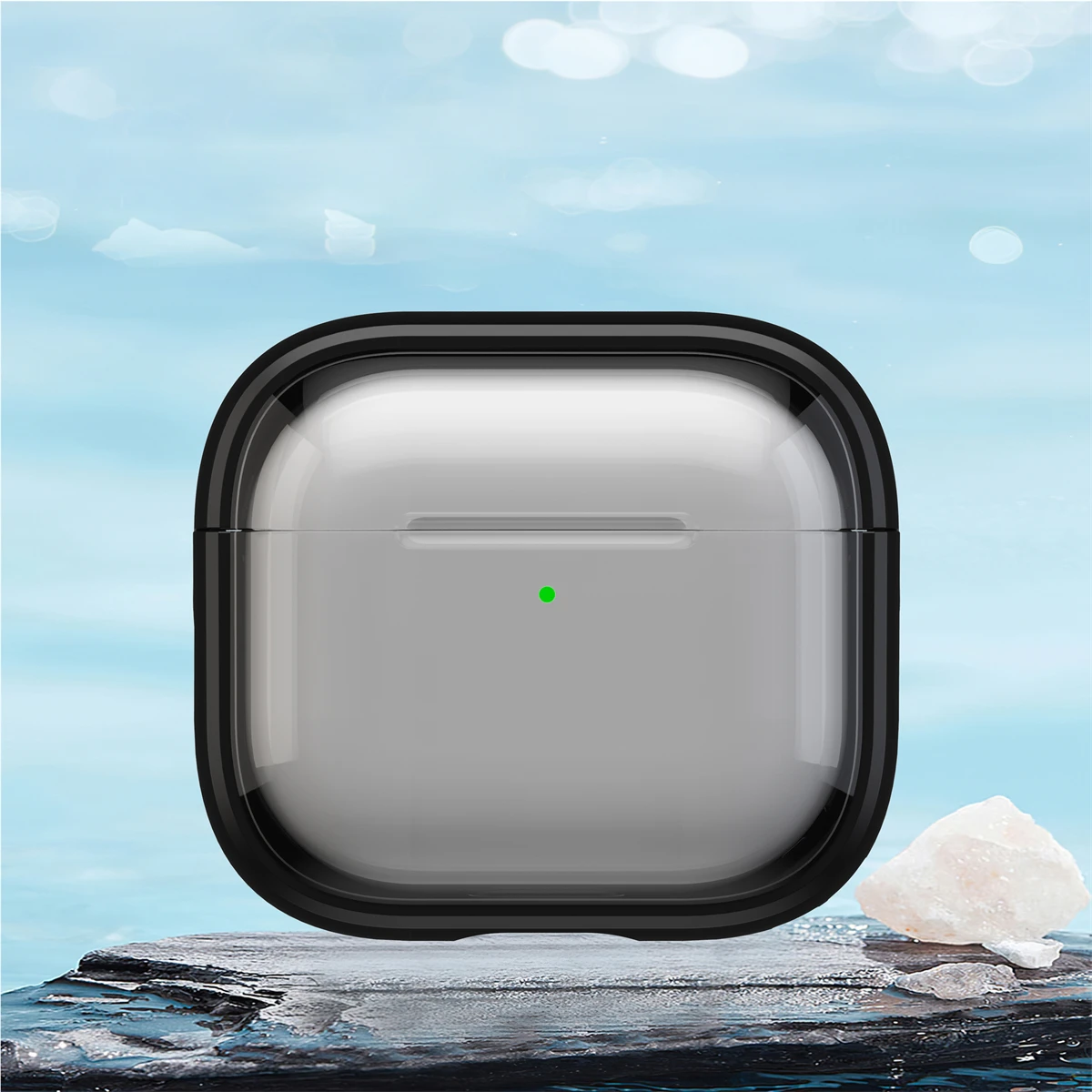 Skyddande fodral för hörlurar till airpods 1/2/3/4/  och airpods pro och airpods pro 2 , sött vikbart, stötsäkert fodral med stativ: M / Svart