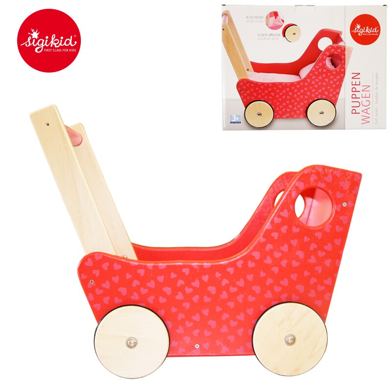 Sigikid – trotteur en bois pour bébé, simulation, poussette d'allaitement, poussée à la main, jouet pour enfants