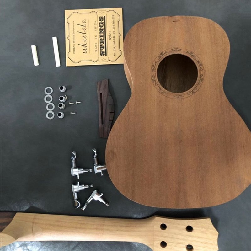 Handmade DIY Ukulele Handmade Painted Mini Guitar 23 Inch Birthday Four Stringed Musical Instrument for Beginners