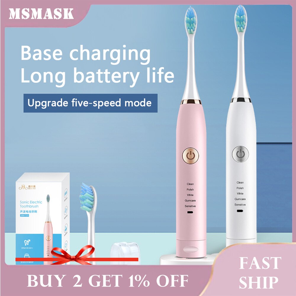 Smart Ultrasonic Sonic Electric Toothbrush USB Rechargeable Adult Tooth Brush High Frequency Vibrate Whitening Teeth Brush