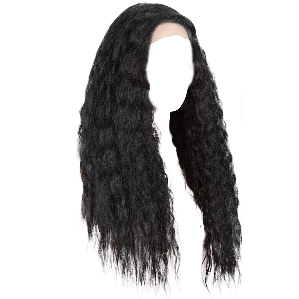 FANXITION Synthetic Hair Deep Wave Lace Front Wig For Black Women High Temperature Fiber Lolita Pre Plucked With Baby Hair