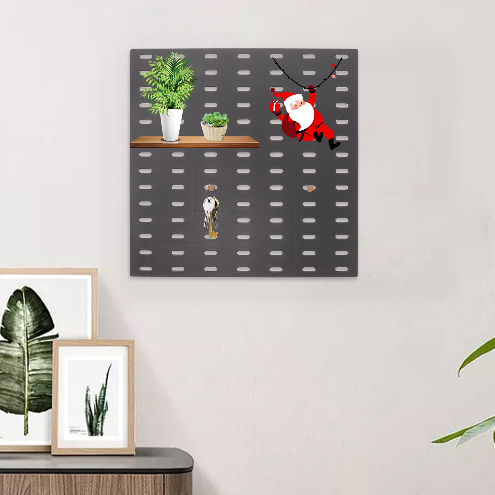 28x28 Black Peg Board Rack Tool ganizer Wall Mount Panel Garage Storage Home ganization Plastic Hole Board Display Decorative