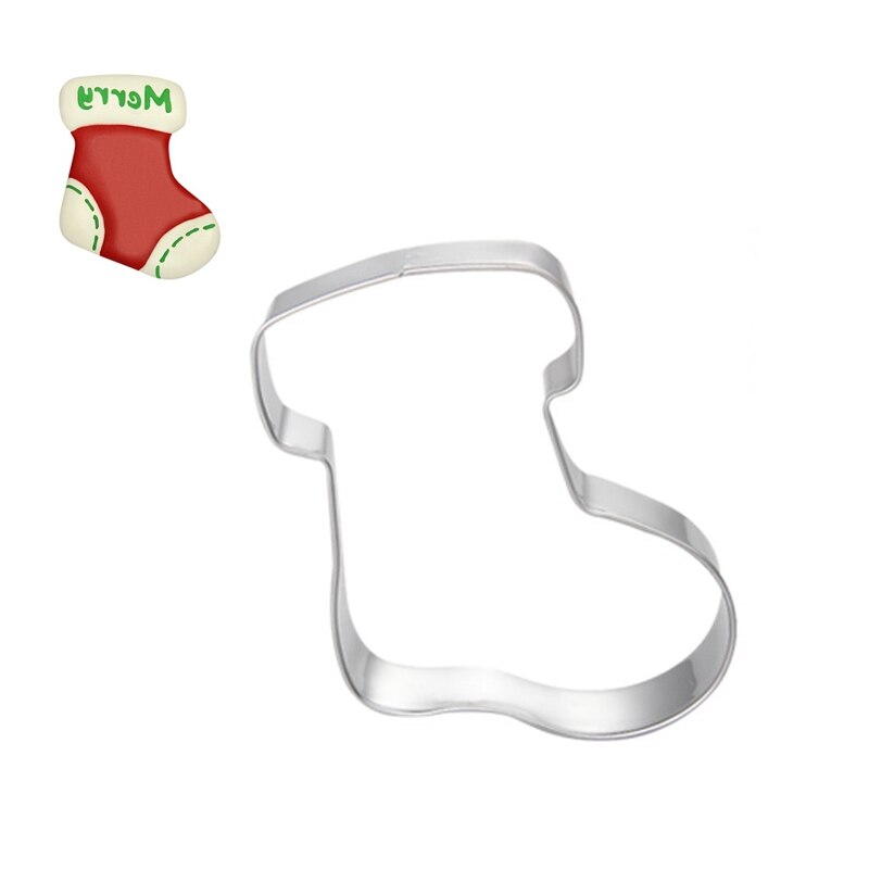 3pcs Christmas Cookie Cutter Toy Fruit Vegetable Biscuit Cutters Tools Cake Mold Bakery Kitchen Gadgets Stainless Steel