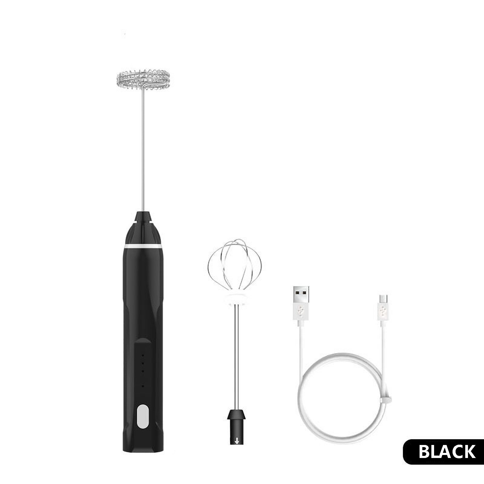 3-speed Electric Coffee Mixer Handheld Milk Shaker Maker Frother Foamer Usb Charging Egg Beater Handheld Blender#G30