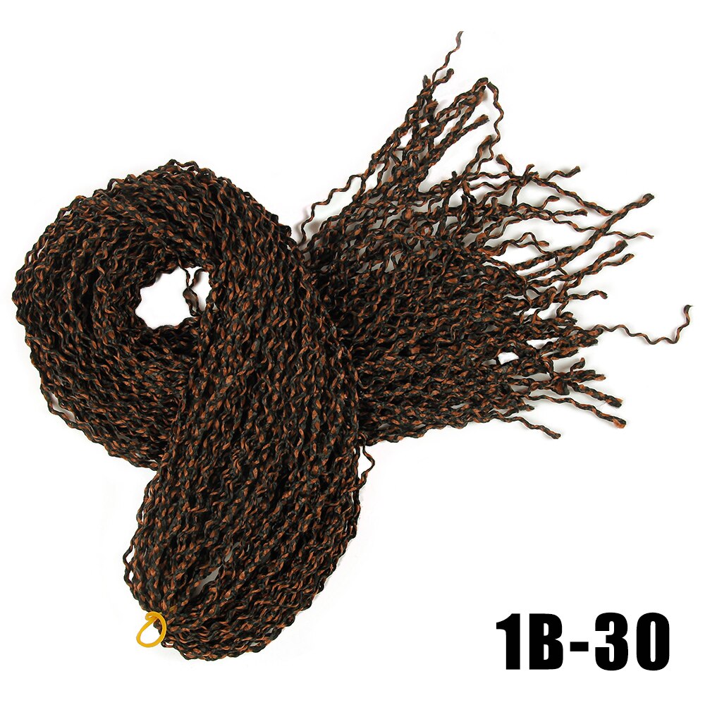 Mixed color women's braiding hair 24 inches synthetic micro box zizi braids crochet hair tiny curly braid extensions: T1B/30 / 1Pcs/Lot