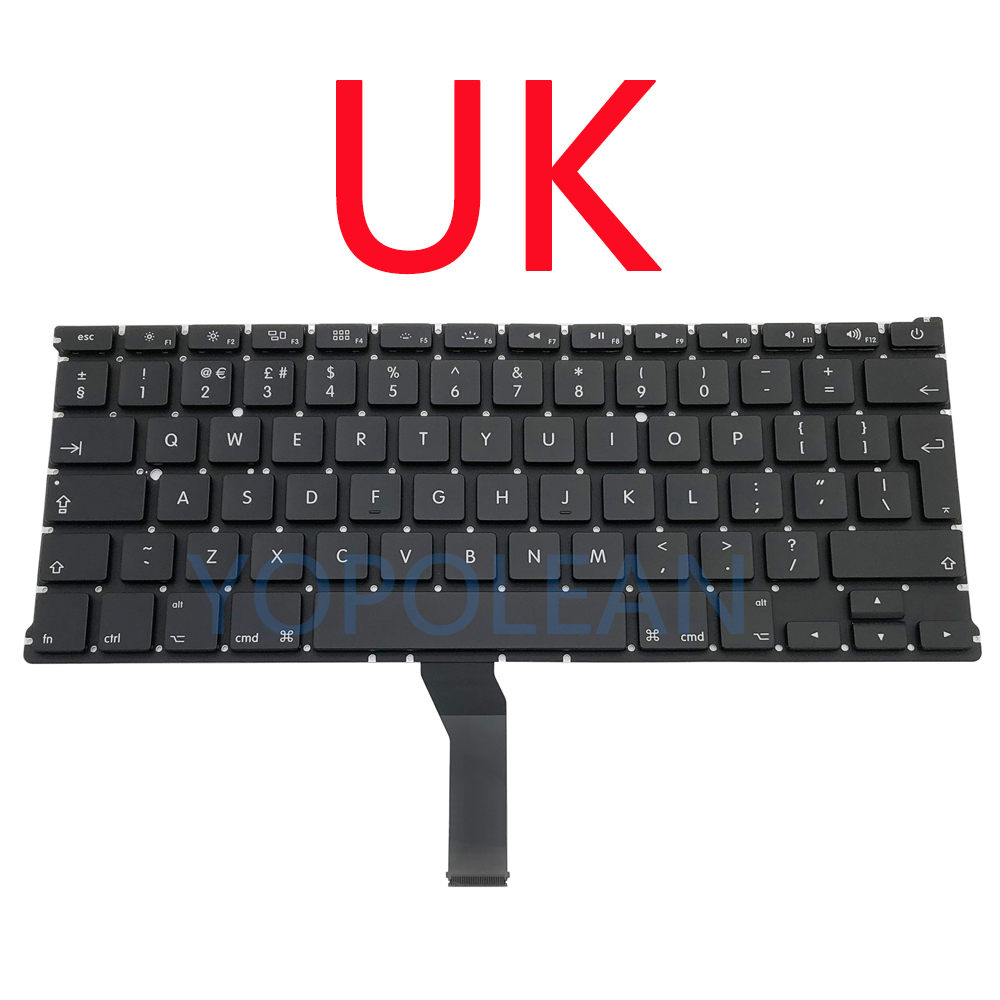 Klawiatura Zamienna US UK Rosyjski Hiszpański Francuski Niemiecki do Macbook Air 13" A1369 A1466: Fioletowy