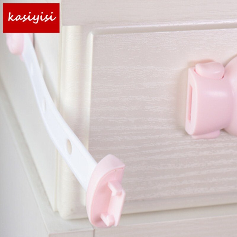 10 st/lot babysäkerhet plastskåp lås lådlås barn multipla använd säkerhetslås skydda lås: Rosa