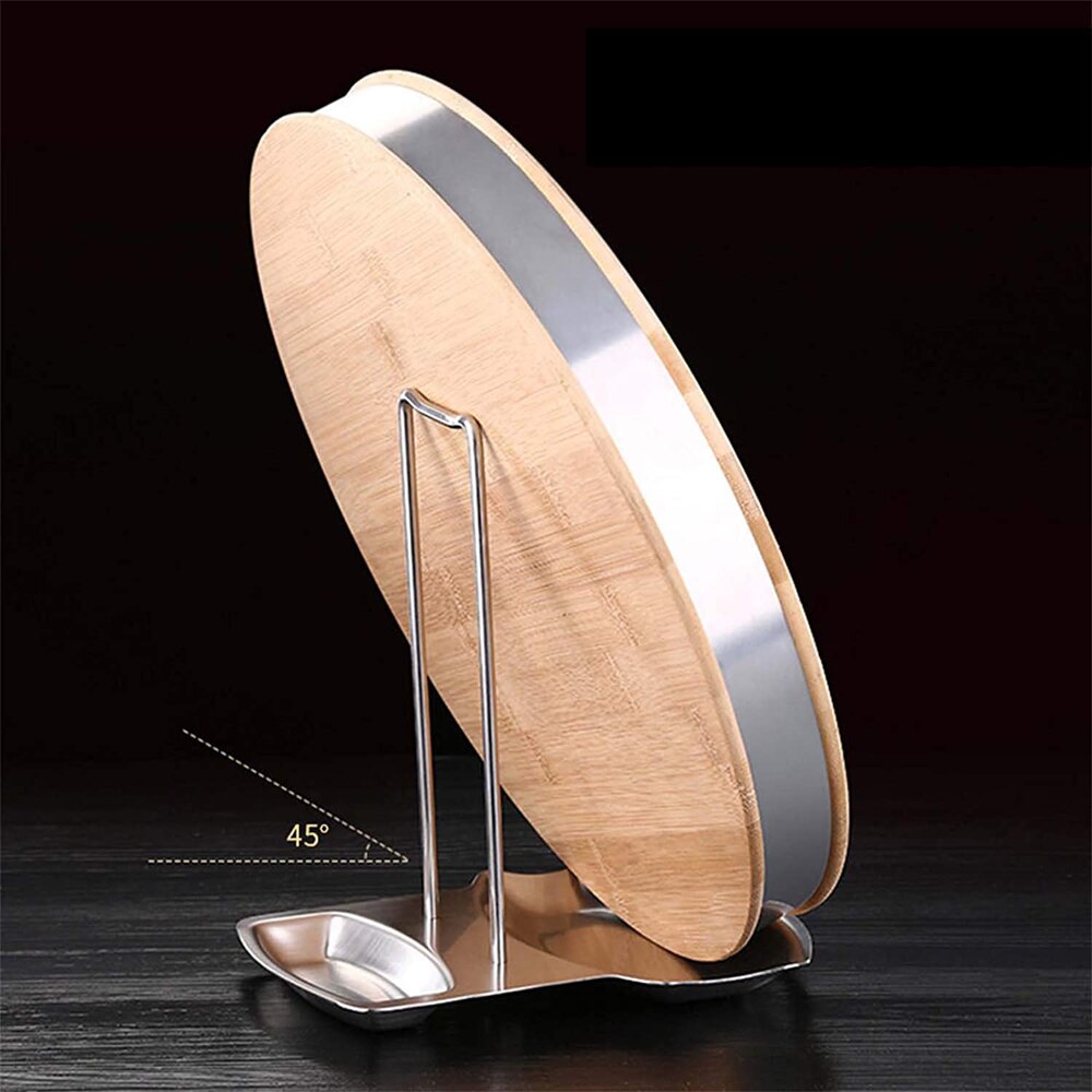 Spoon Rest Pot Lid Holder Stainless Steel Rack Pan Cover Stand Organizer Kitchen Dining Tableware Accessorie Stove Storage Shelf