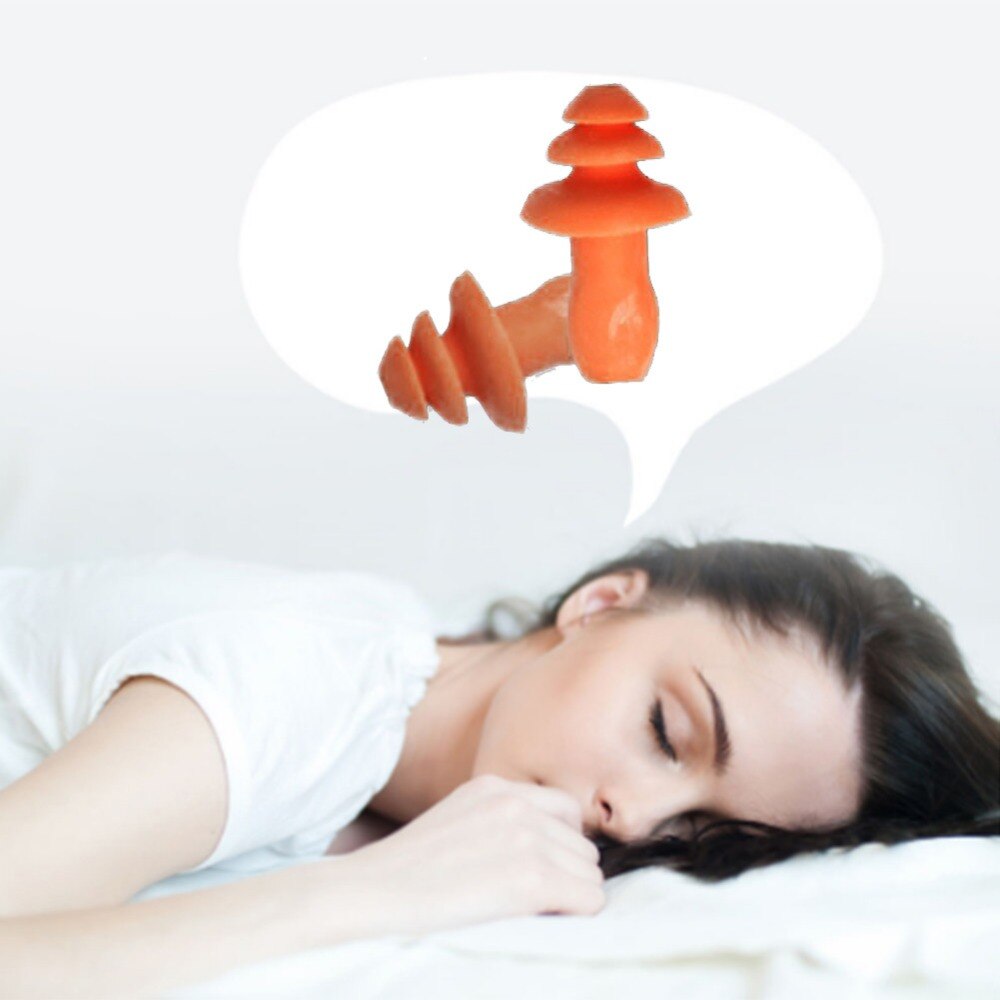 ESCAM 1/2/5/10pcs Soft Silicone Corded Ear Plugs ears Protector Reusable Hearing Protection Noise Reduction Earplugs Earmuff