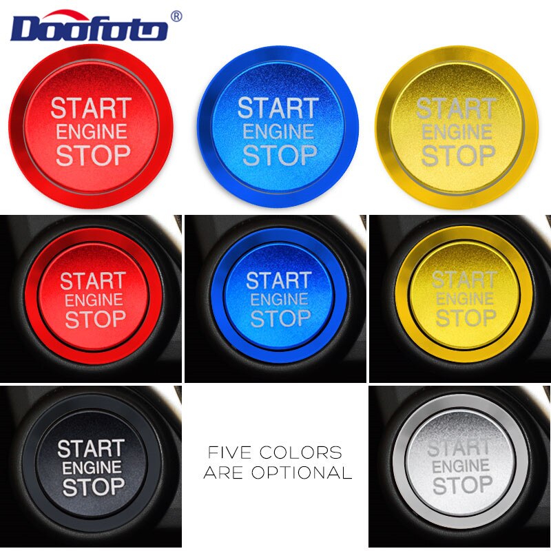 Doofoto Voor Alfa Romeo Start Stop Motor Button Cover Ring auto-interieur Sticker Accessoires Styling Start Button Case Shell