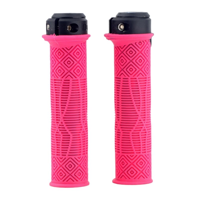 ODI – poignées de guidon vtt en Gel de silice, antidérapantes, absorbe les chocs, souples, accessoires de cyclisme: Rose