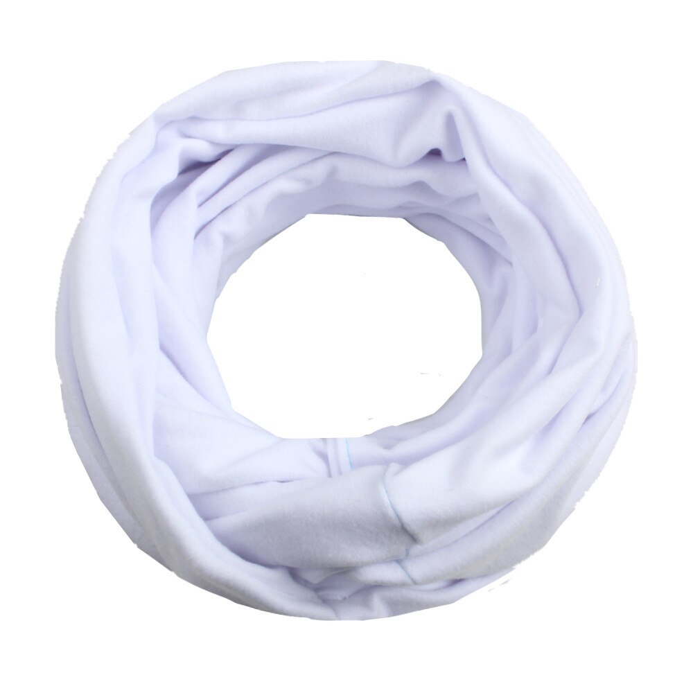 Vinter baby tørklæde mælk silke tørklæde til drenge piger plus kashmir lyddæmper dobbelt-lag ansigtsmaske bomuld børn ring tørklæde: Hvid