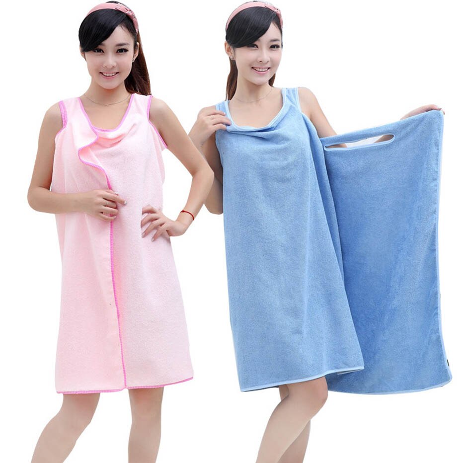 Batas de baño de microfibra para mujer, suaves y respetuosas con la piel, absorbentes, toallas de ducha con bolsillo, lavable, para el hogar