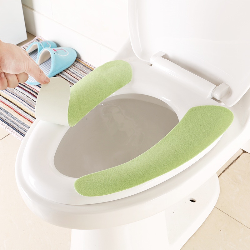 1Pair Portable Reusable Toilet Seat Covers Soft Washable WC Toilet Lid Cover universal Closestool Mat Seat Bathroom Accessories