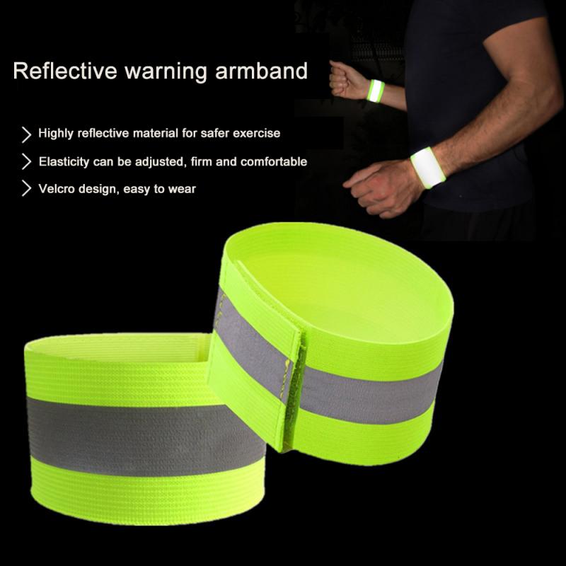 Reflektierende Bands Armbinde Armbinde Knöchel Bein Riemen Sicherheit Reflektor Band Riemen für Nacht Joggen gehen Radfahren