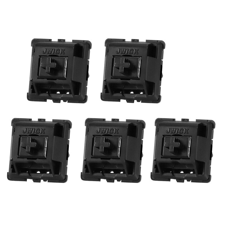 5 pieces jwick nylon black shell  v2 switches 58,5g 5 pin rgb linear mx stem switches for mechanical keyboard 50m pre-lubed