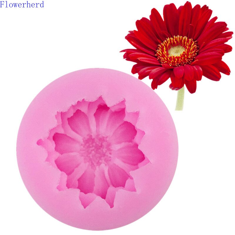 Siliconen cakevorm in de vorm van een zonnebloem, vloeibare siliconen mal, handgemaakte zeepmal, diy suikerkunst reliëfvorm, fondant taartdecoratie
