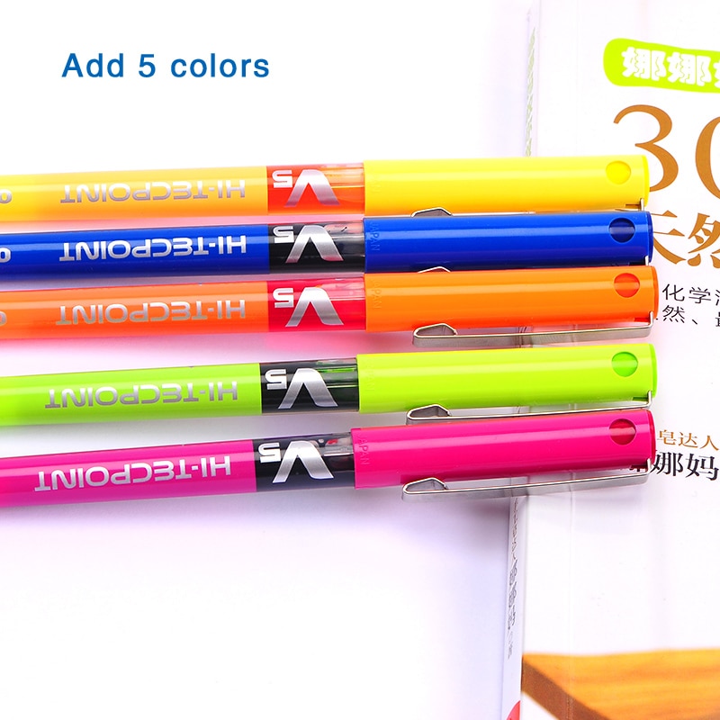 Japan papirvarer pilot bx -v5 0.5mm straight pen stor kapacitet farve blæk kuglepen skole forsyninger