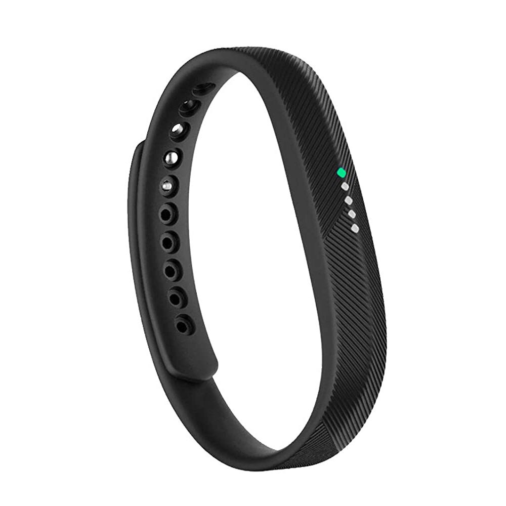 Siliconen Band Verstelbare Band Voor Fitbit Flex 2 Smart Horloge Vervanging Accessoires Polsbandje Band Armband Voor Fitbit Flex2: Black / L