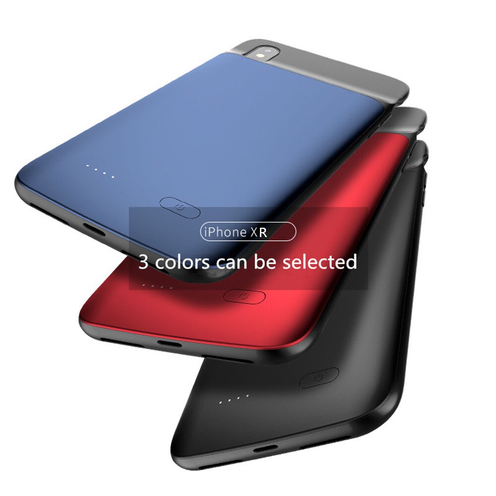 NTSPACE 5000mAh Liquid Silicone Shockproof Battery Charger Cases For iPhone XR Power Bank Charging Case External Battery Case