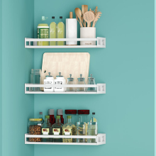 Kitchen Organizer Accessories Wall Mount Bracket Bottle Rack Storage Rack Spice Jar Rack Kitchen Gadget Supplies Bathroom Rack