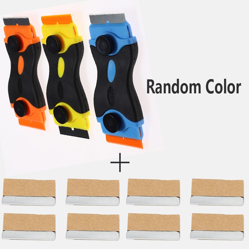 Razor Scraper Plastic Handle Tinting Vitroceramica scraper Tool Ceramic Glass Oven Window Spatula Flooring Tools Squeegee Clean: 4