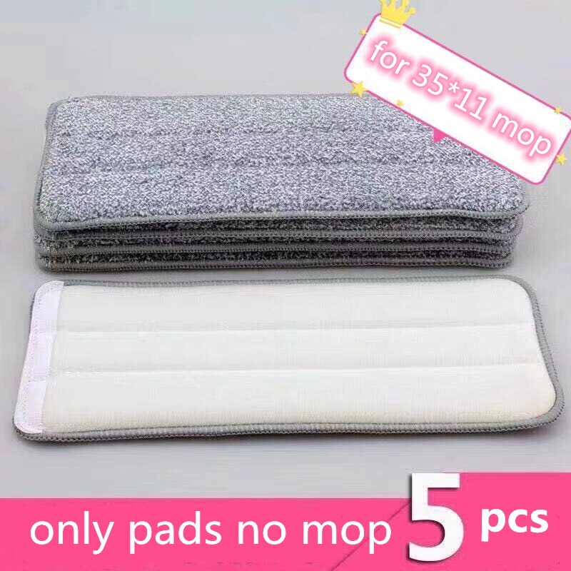 Magic Mop Free Hand Washing Lazy Mop Cleaner Self-Wring Squeeze Household Cleaning Automatic Dehydration: Only 5 pcs 35cm pads