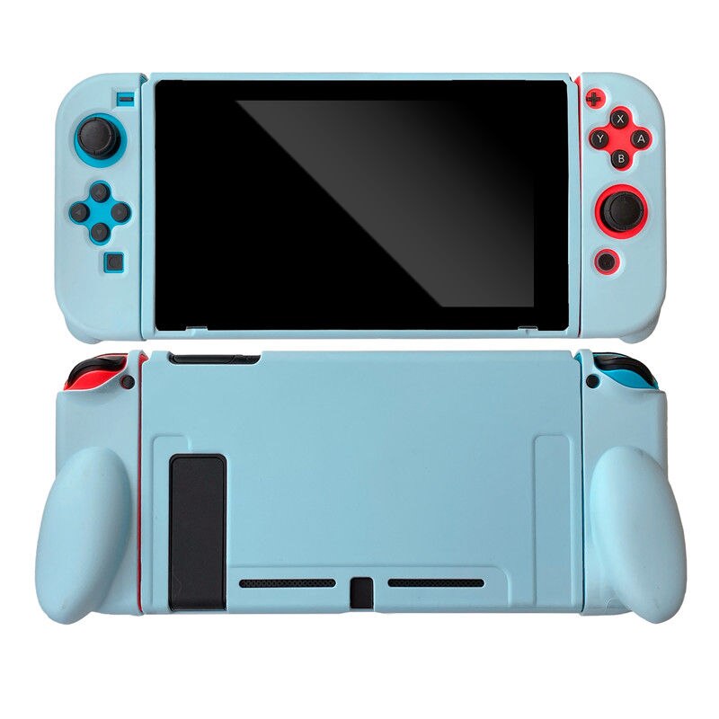 Nintend Schakelaar Roze Case Beschermende Hard Case Shell Voor Nintendos Switch Console Joycon Kleurrijke Back Cover Afneembare: Blue