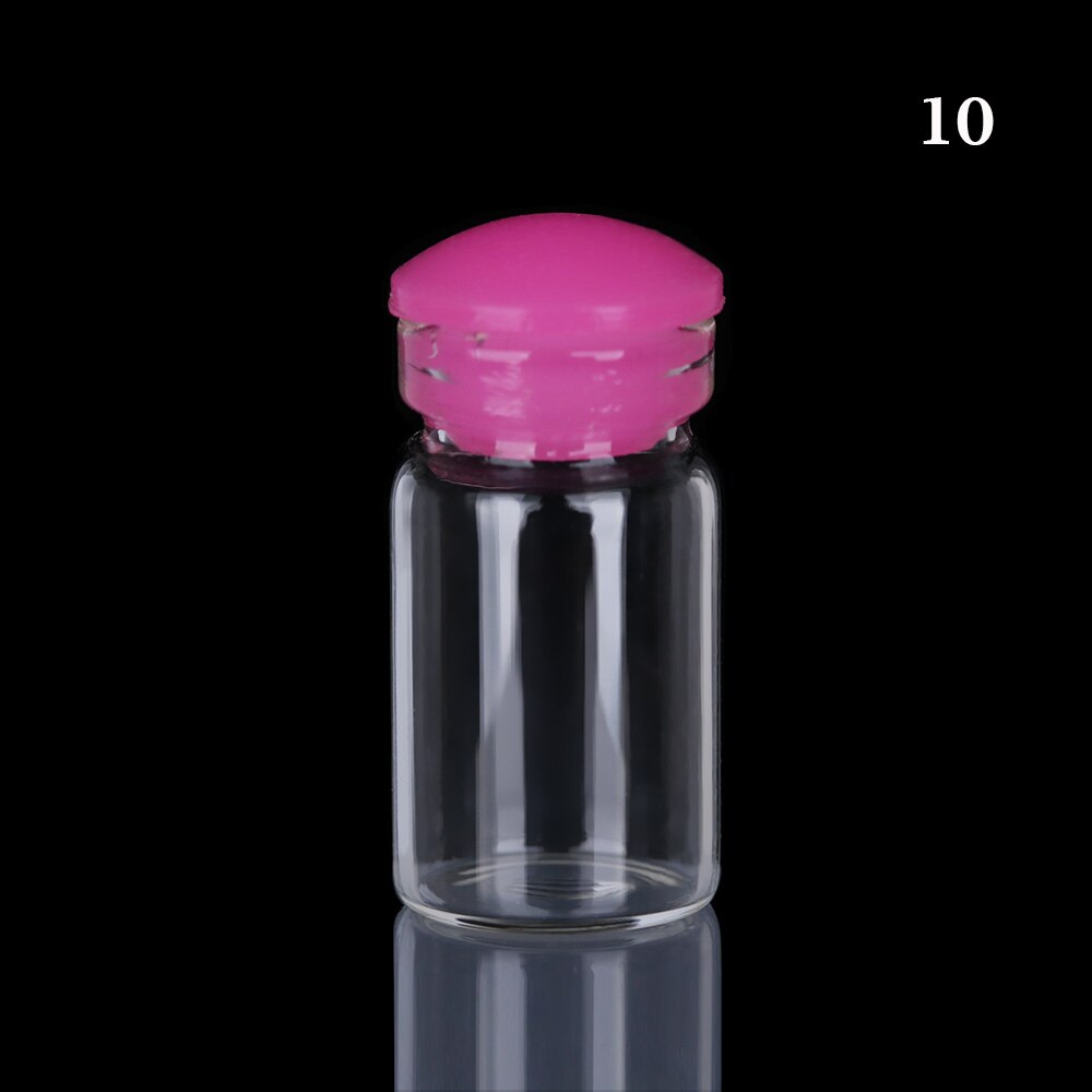 Frascos de cristal con adornos para botella de derrape, botellas de deseos de arcoíris, tapón de corcho, decoración, contenedores DIY, 5 uds.: 10