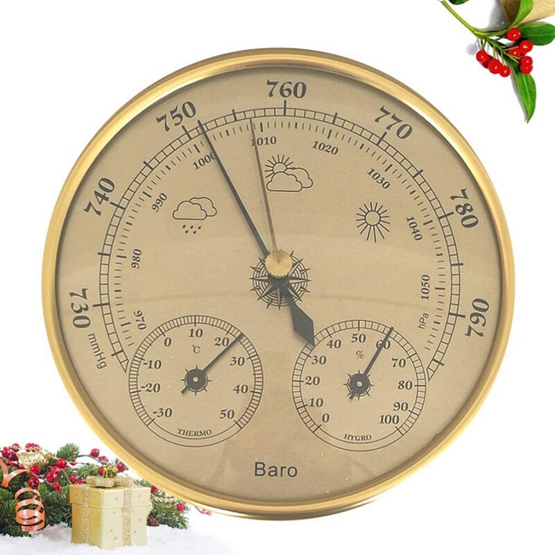 Wall Mounted Household Barometer Thermometer Hygrometer Weather Station Hanging
