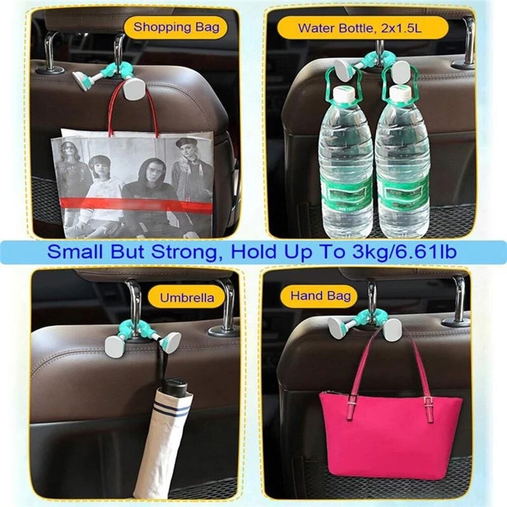 Car Vehicle Back Seat Headrest Organizer Hanger Storage Hook for Groceries Bag Handbag Durable Hooks Hanger Holder For Bag