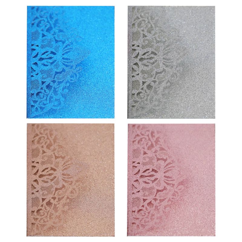 Bride Groom Wedding Invitations Card Delicate Hollow Carved Lace Romantic Greeting Cards Wedding Decoration Party Supplies