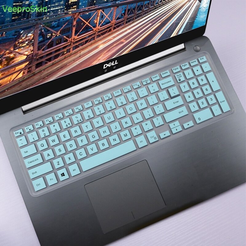 15.6 cal laptopy nakładka na klawiaturę do Dell Inspiron 15 3543 3550 3560 3570 3580 3590 3567 3576 5555 5565 5567 7557 5559 7559: whiteblue