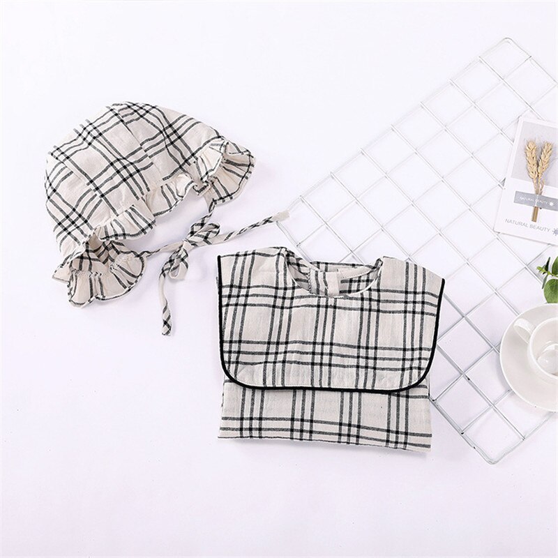 Baby Jungen Overall Neugeborenen Plaid Langarm Baby-spielanzug Mit Hut Baumwolle Infant Onesie Baby Kleidung Für Jungen Mädchen overalls