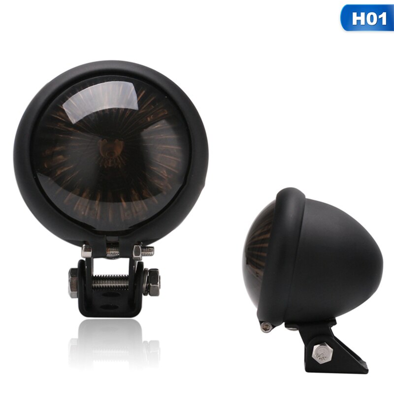 Led Motorcycle Rear Tail Light Metal Rear Brake Light Assemblie Driving Lamp For 12v Motorcycle Retro Modification Accessories: H01 